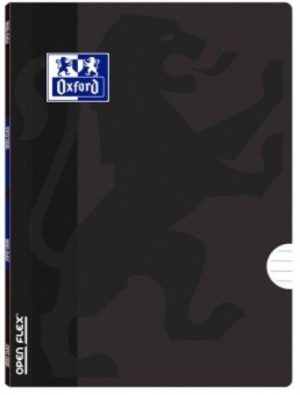 Paq/10 libreta openflex a4 48h. 90g. rayado 2 margenes preto capa plástico