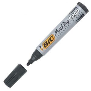 C/12 rotuladores bic marking 2000 negro punta conica