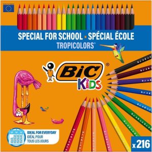ESTUCHE 216 LAPICES COLORES BIC TROPICOLOR SURTIDO