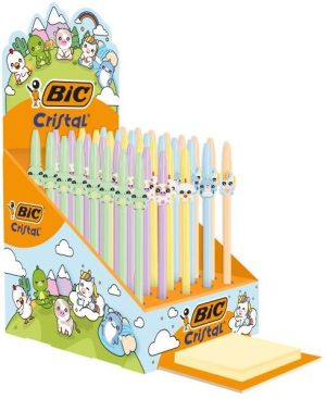 Exp 40 boligrafo bic cristal pastel figurines