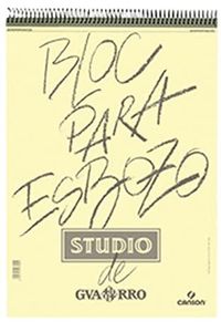 Bloc espiral de esbozo studio a5 50h 90g. grano fino microperforado