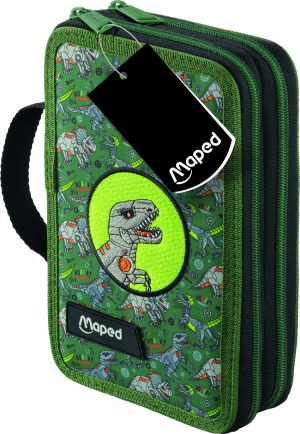 Plumier 2 cremalleras multiproducto 38 piezas dinosaurio maped