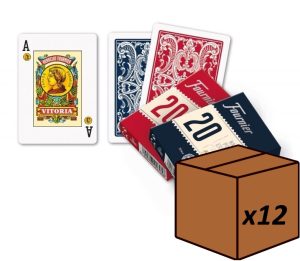 C/12 baraja cartas poker español nº20 estuche 55 carton 3 joker