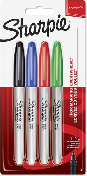Estuche 4 rotuladores sharpie fino colores básicos permanentes