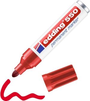 C/10 ROTULADOR EDDING 550 ROJO MARCADOR PERMANENTE