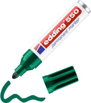 C/10 ROTULADOR EDDING 550 VERDE MARCADOR PERMANENTE