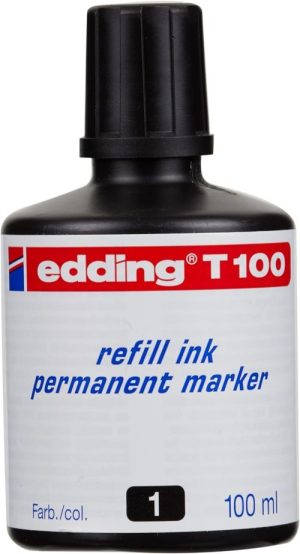 Bote de tinta rotulador edding t-100 100ml negro