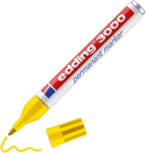 c/10 Rotulador Edding 3000 amarillo marcador permanente