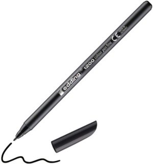 c/10 Rotulador Edding 1200 negro 01 punta de fibra