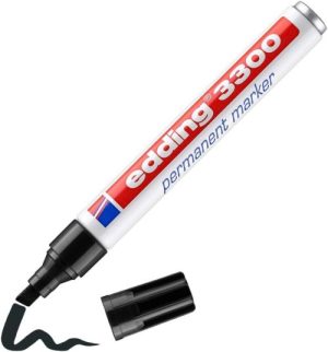 c/10 rotulador Edding 3300 negro marcador punta biselada