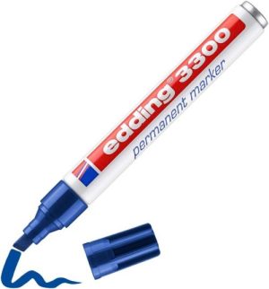 c/10 Rotulador Edding 3300 azul marcador punta biselada