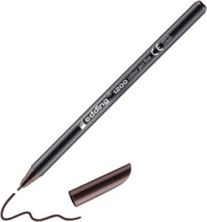 c/5 rotulador edding 1200 marron oscuro 18 punta de fibra