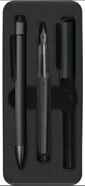 Set estilografica m y boligrafo hexo color negro mate