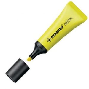 C/10 marcadores fluorescentes stabilo neon amarillo