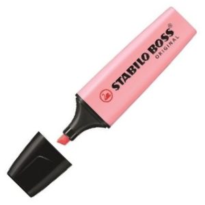C/10 marcador fluorescente rosa pastel stabilo boss 70/129