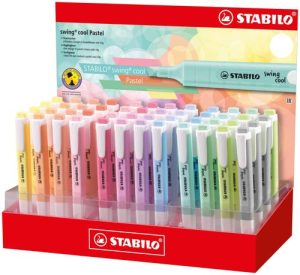 Exp 48 marcadores fluorescentes stabilo swing cool colores pastel