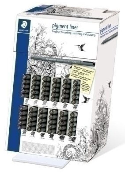 Expositor 60 rotuladores calibrados pigment liner 308 graduaciones surtidas