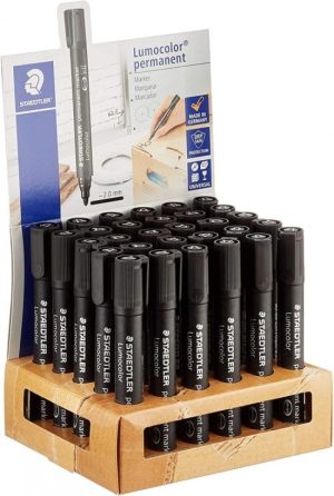 Exp 30 rotulador lumocolor 352 permanente color negro punta redonda