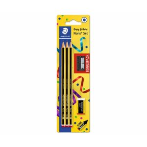 Blister 3 lapices noris hb nº2 + goma + afilalapiz