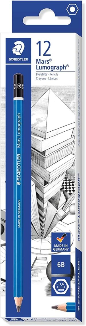 C/12 LAPIZ DE GRAFITO MARS LUMOGRAPH 100 6B