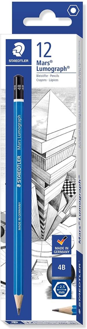 C/12 LAPIZ DE GRAFITO MARS LUMOGRAPH 100 4B
