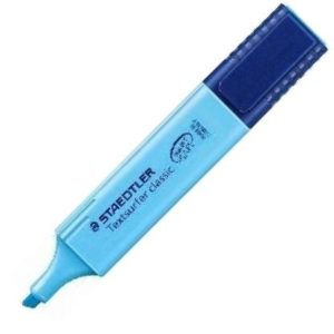 C/10 MARCADORES FLUORESCENTES AZUL TEXTSURFER 364-3