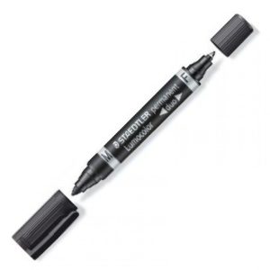 C/10 ROTULADOR LUMOCOLOR DUO 348 NEGRO PUNTA F/M
