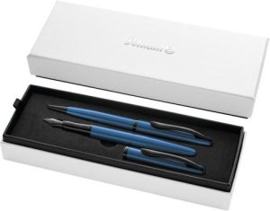 Set bolígrafo + estilográfica jazz noble aguamarina
