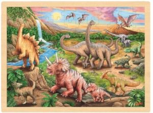 PUZZLE 96 PIEZAS EL VALLE DE LOS DINOSAURIOS MADERA