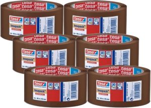 PACK 6 ROLLOS CINTA EMBALAJE MARRON 4024 66X50MM HABANA