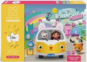 GABBYS DOLLHOUSE TEAMPUZZLE FOR FAMILIES DOBLE 64+130 PZS