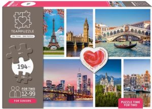 CIUDADES TEAMPUZZLE PARA ADULTOS DOBLE 64+130 PZS
