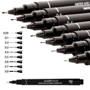 C/12 rotuladores calibrados 0,4mm uni-pin