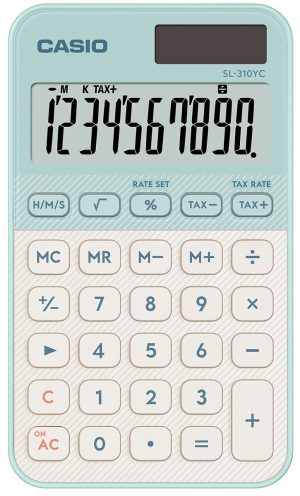 CALCULADORA BOLSILLO SL-310YC-LG COLOR VERDE
