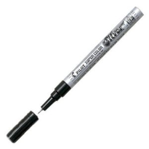 c/12 Rotulador super color sc plata punta 1,0mm permanente extra fino