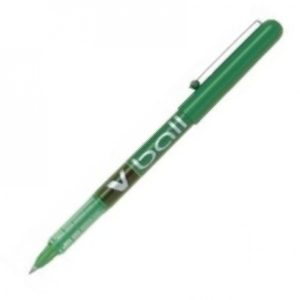 c/12 Bolígrafo Pilot V-Ball verde punta 0,7mm