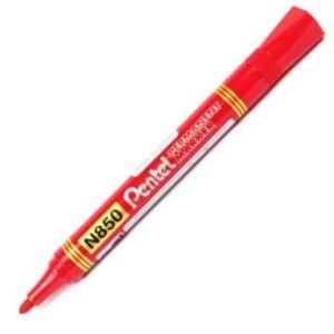 C/12 marcador permanente n850 color rojo pentel