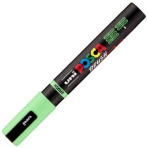 Marcador uni-posca brush punta 1-4mm pc-5br color verde claro
