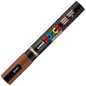 MARCADOR UNI-POSCA BRUSH PUNTA 1-4MM PC-5BR COLOR MARRON