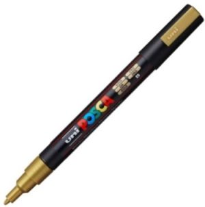 MARCADOR UNI-POSCA PC3M COLOR ORO PUNTA 0,9-1,3MM