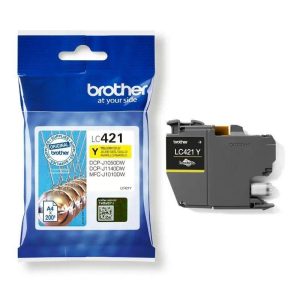 CARTUCHO DE TINTA ORIGINAL BROTHER LC421 AMARILLO