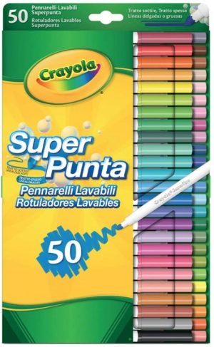 ESTUCHE 50 ROTULADORES SUPER LAVABLES MAXI PUNTA  CRAYOLA
