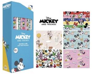 EXP 50 ROLLOS PAPEL DE REGALO MICKEY &FRIENDS RACING