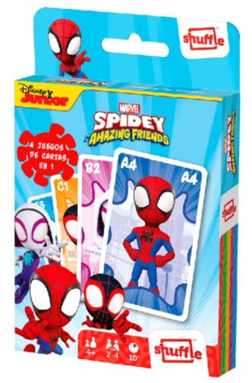 JUEGO DE CARTAS 4 EN 1 DISNEY SPIDEY