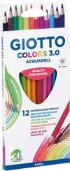 ESTUCHE 12 LAPICES COLORES GIOTTO COLORS 3.0 ACQUARELL