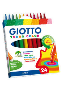 ESTUCHE 24 ROTULADORES GIOTTO TURBOCOLOR