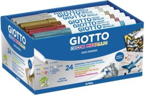 Caja 24 rotuladores giotto decor metallic
