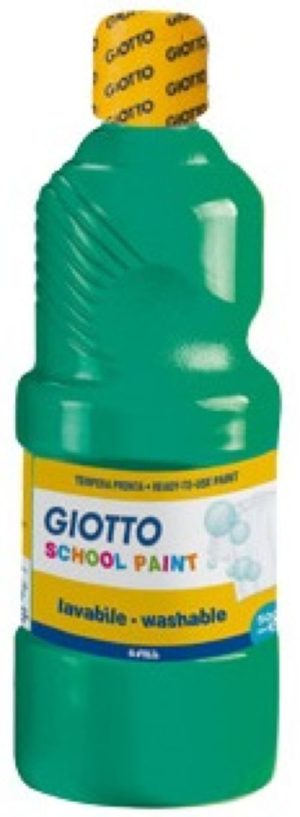 Bote témpera escolar Giotto 500ml verde esmeralda