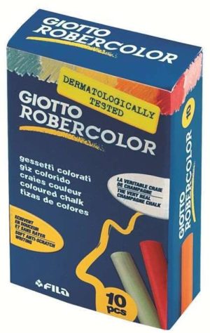 Caja 10 tizas colores robercolor