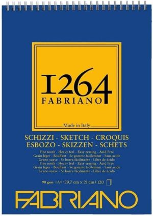 Bloc espiral fabriano 1264 croquis a4 120h 90g